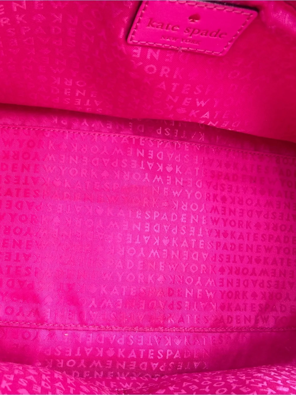 kate spade Two-Tone Hot Pink and Orange Leather Satchel Crossbody